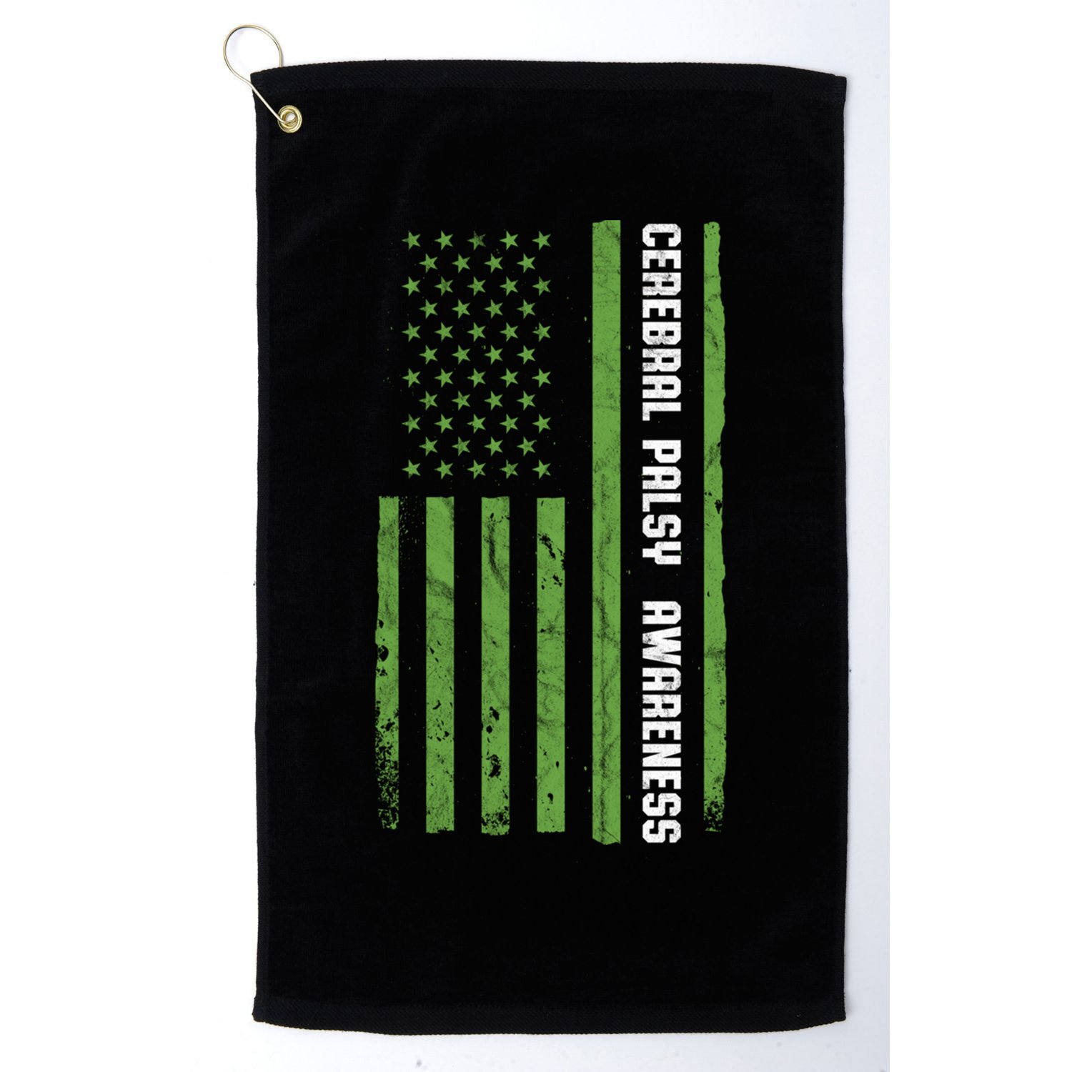 Cerebral Palsy Awareness Month American Flag Cp Gift Golf Towel