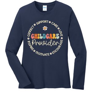 Childcare Provider Appreciation Week Back to School Ladies Long Sleeve Shirt