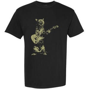 Cat Playing Acoustic Guitar Cool Musician funny Guitarist Garment-Dyed Heavyweight T-Shirt