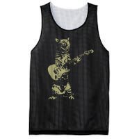 Cat Playing Acoustic Guitar Cool Musician funny Guitarist Mesh Reversible Basketball Jersey Tank