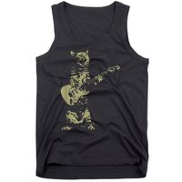 Cat Playing Acoustic Guitar Cool Musician funny Guitarist Tank Top