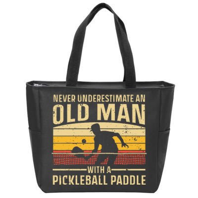 Cool Pickleball Art Women Paddle Pickleball Player Zip Tote Bag