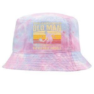 Cool Pickleball Art Women Paddle Pickleball Player Tie-Dyed Bucket Hat