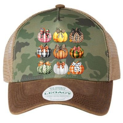 Coquette Pumpkin Autumn Fall Legacy Tie Dye Trucker Hat