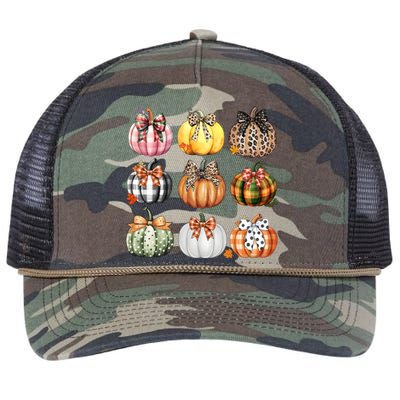 Coquette Pumpkin Autumn Fall Retro Rope Trucker Hat Cap