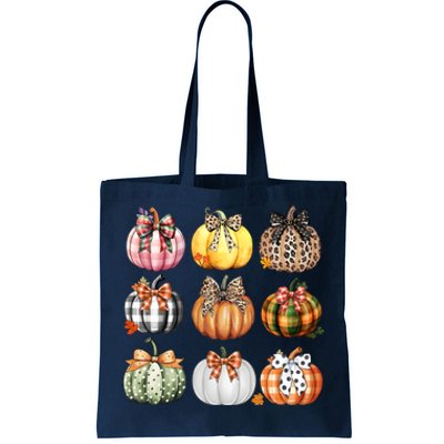 Coquette Pumpkin Autumn Fall Tote Bag