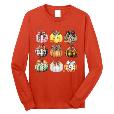 Coquette Pumpkin Autumn Fall Long Sleeve Shirt