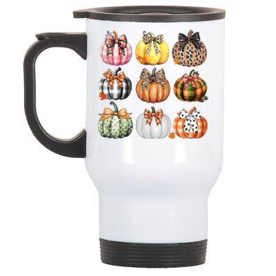 Coquette Pumpkin Autumn Fall Stainless Steel Travel Mug