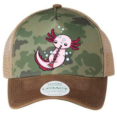 Clarinet Player Axolotl Lover  Big Band Music Clarinet  Legacy Tie Dye Trucker Hat
