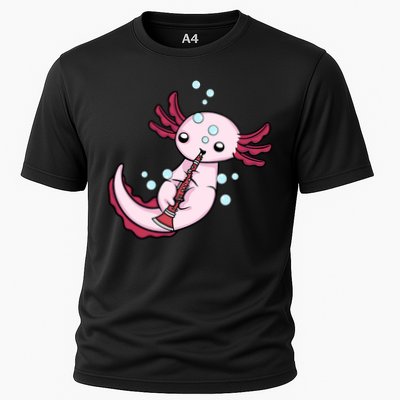 Clarinet Player Axolotl Lover  Big Band Music Clarinet  Cooling Performance Crew T-Shirt