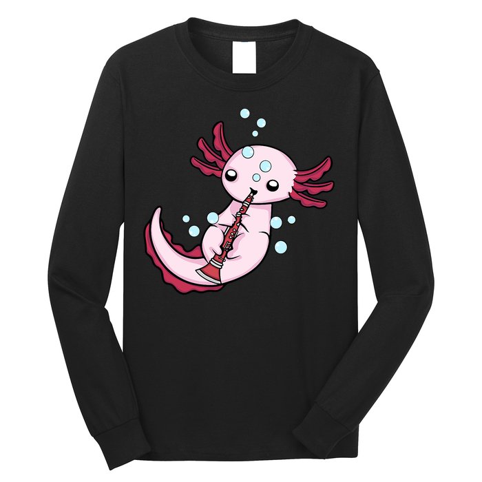 Clarinet Player Axolotl Lover  Big Band Music Clarinet  Long Sleeve Shirt