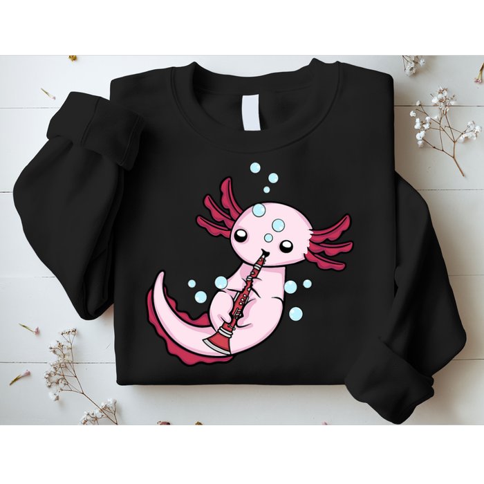 Clarinet Player Axolotl Lover  Big Band Music Clarinet  Sweatshirt