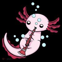Clarinet Player Axolotl Lover  Big Band Music Clarinet  T-Shirt