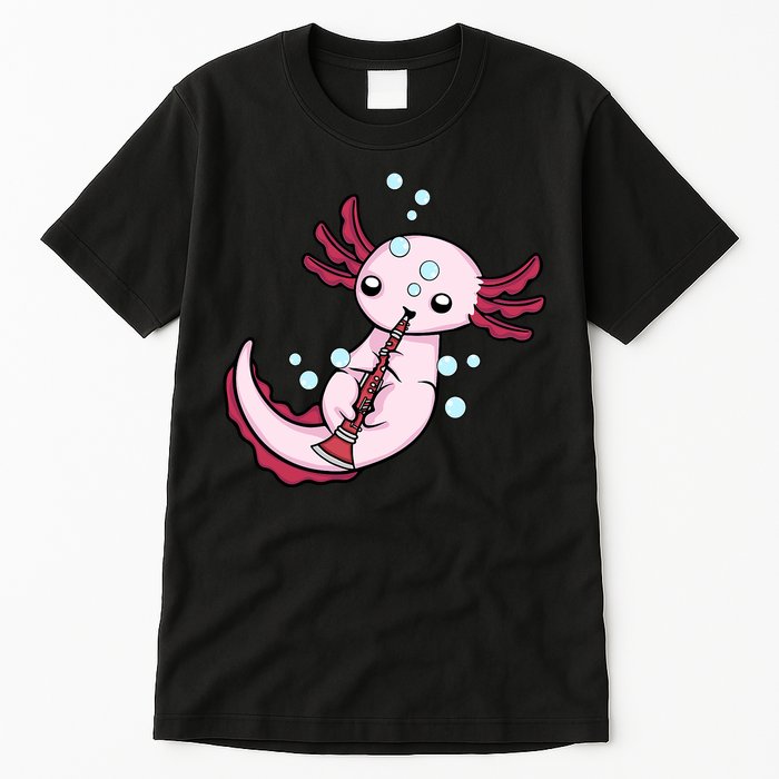 Clarinet Player Axolotl Lover  Big Band Music Clarinet  Tall T-Shirt