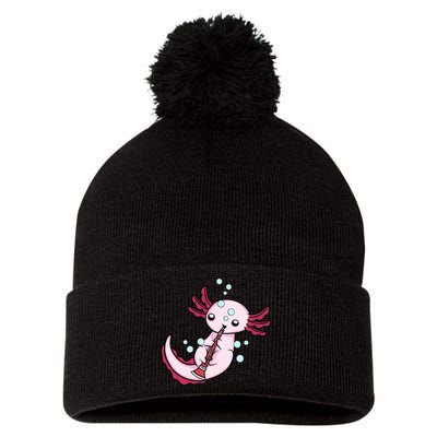 Clarinet Player Axolotl Lover  Big Band Music Clarinet  Pom Pom 12in Knit Beanie