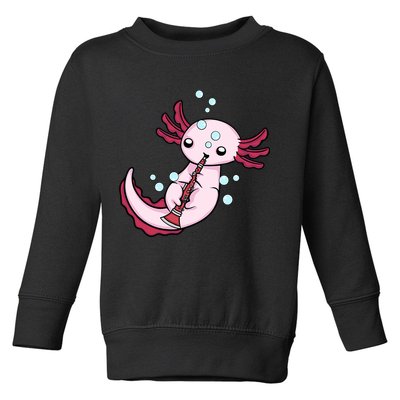 Clarinet Player Axolotl Lover  Big Band Music Clarinet  Toddler Sweatshirt