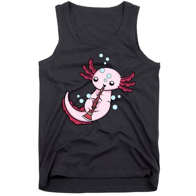 Clarinet Player Axolotl Lover  Big Band Music Clarinet  Tank Top