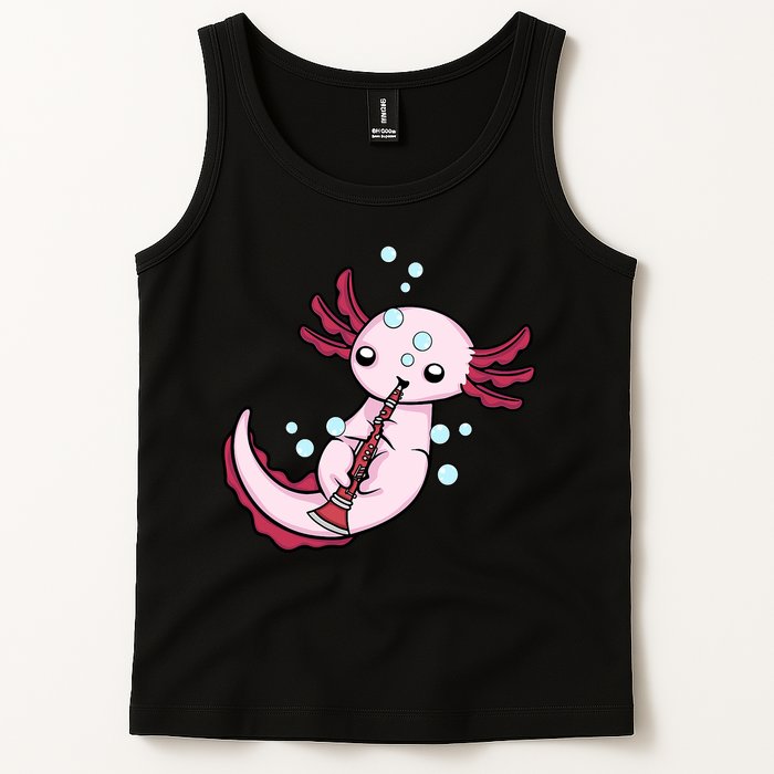 Clarinet Player Axolotl Lover  Big Band Music Clarinet  Tank Top