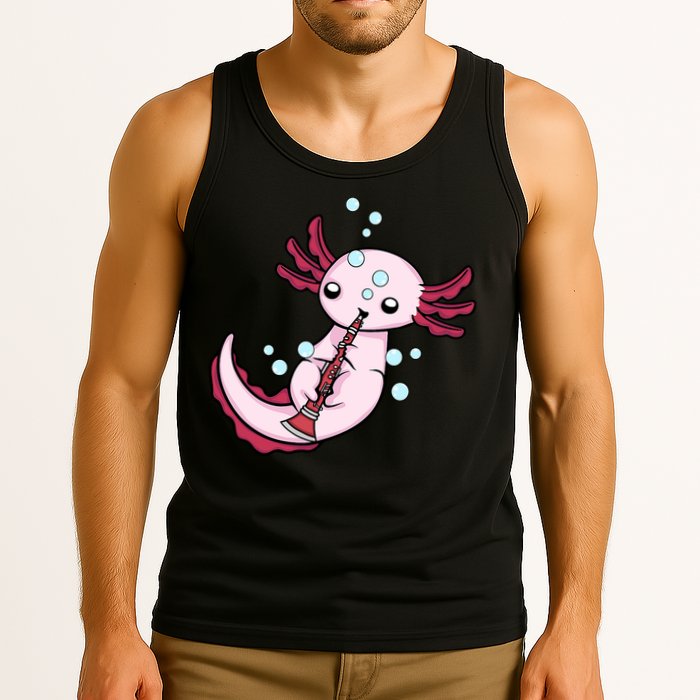 Clarinet Player Axolotl Lover  Big Band Music Clarinet  Tank Top
