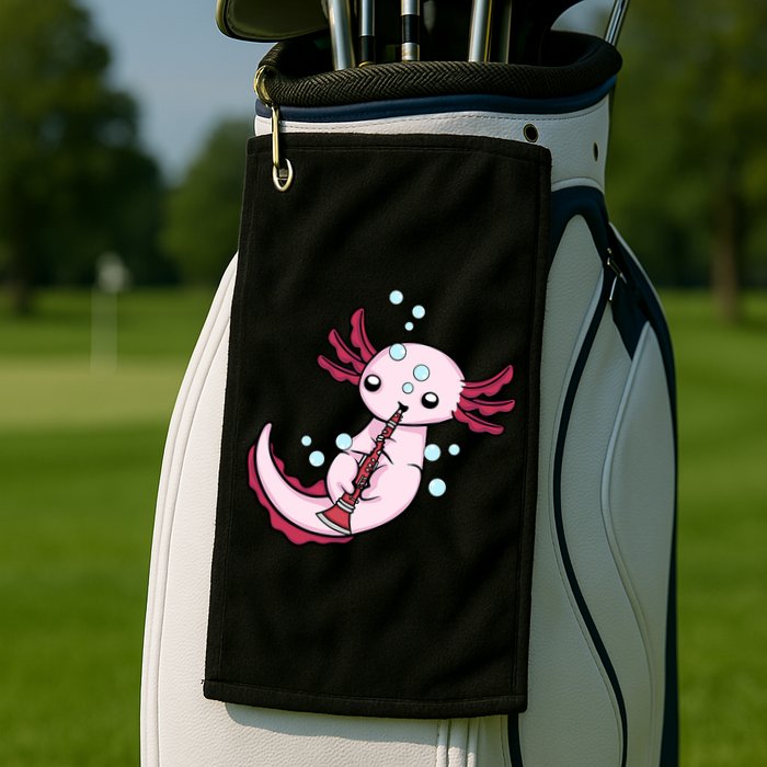 Clarinet Player Axolotl Lover  Big Band Music Clarinet  Golf Towel