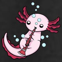 Clarinet Player Axolotl Lover  Big Band Music Clarinet  Golf Towel