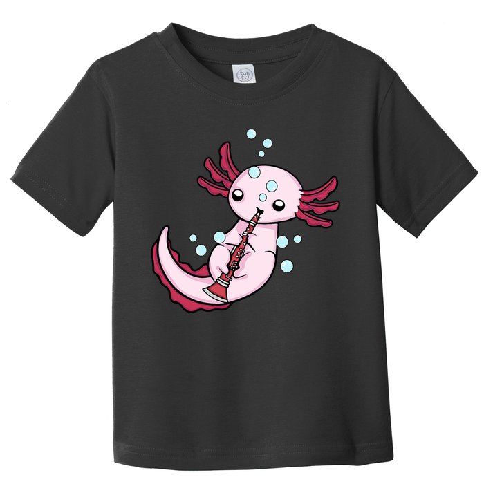 Clarinet Player Axolotl Lover  Big Band Music Clarinet  Toddler T-Shirt