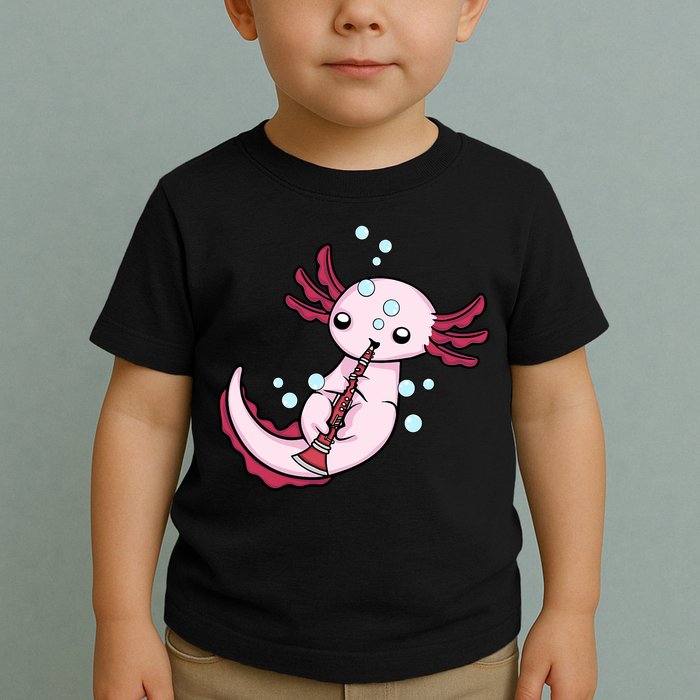 Clarinet Player Axolotl Lover  Big Band Music Clarinet  Toddler T-Shirt