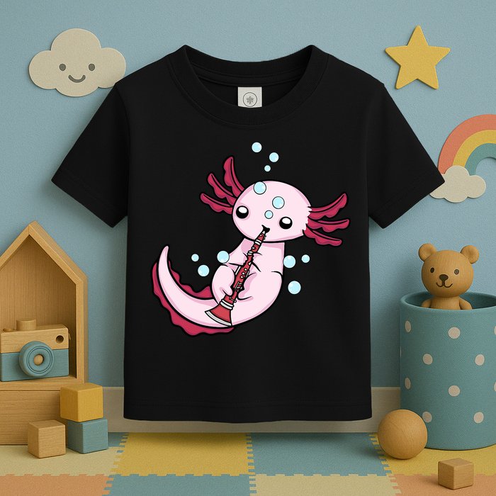 Clarinet Player Axolotl Lover  Big Band Music Clarinet  Toddler T-Shirt