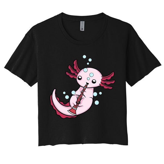 Clarinet Player Axolotl Lover  Big Band Music Clarinet  Crop Top