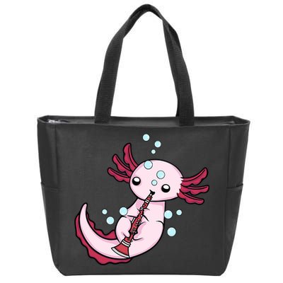 Clarinet Player Axolotl Lover  Big Band Music Clarinet  Zip Tote Bag