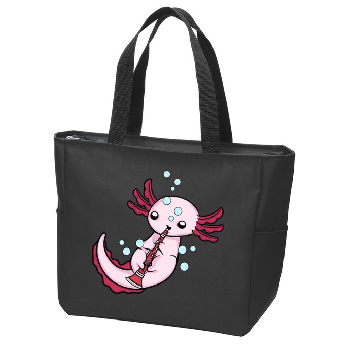 Clarinet Player Axolotl Lover  Big Band Music Clarinet  Zip Tote Bag