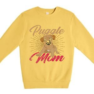 Cute Pet Animal Dog Lover Puggle Mom Mothers Day Puggle Premium Crewneck Sweatshirt