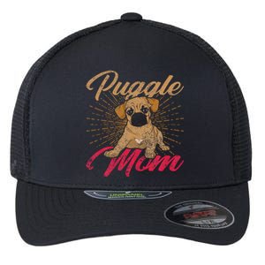 Cute Pet Animal Dog Lover Puggle Mom Mothers Day Puggle Flexfit Unipanel Trucker Cap