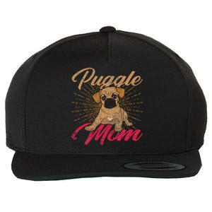 Cute Pet Animal Dog Lover Puggle Mom Mothers Day Puggle Wool Snapback Cap