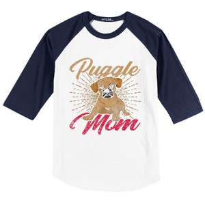 Cute Pet Animal Dog Lover Puggle Mom Mothers Day Puggle Baseball Sleeve Shirt