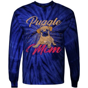 Cute Pet Animal Dog Lover Puggle Mom Mothers Day Puggle Tie-Dye Long Sleeve Shirt