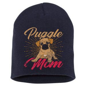 Cute Pet Animal Dog Lover Puggle Mom Mothers Day Puggle Short Acrylic Beanie