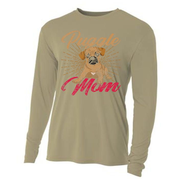 Cute Pet Animal Dog Lover Puggle Mom Mothers Day Puggle Cooling Performance Long Sleeve Crew