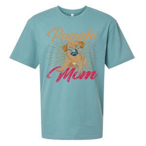 Cute Pet Animal Dog Lover Puggle Mom Mothers Day Puggle Sueded Cloud Jersey T-Shirt