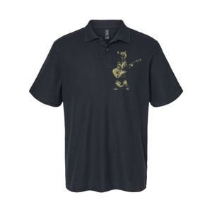 Cat Playing Acoustic Guitar Cool Musician Guitarist Softstyle Adult Sport Polo