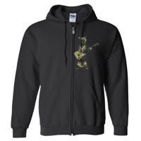 Cat Playing Acoustic Guitar Cool Musician Guitarist Full Zip Hoodie