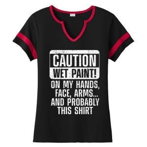 Cool Painter Art Professional Painter Paint Ladies Halftime Notch Neck Tee