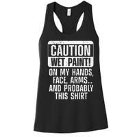 Cool Painter Art Professional Painter Paint Women's Racerback Tank