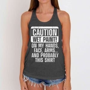 Cool Painter Art Professional Painter Paint Women's Knotted Racerback Tank