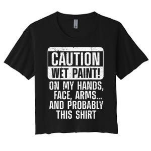 Cool Painter Art Professional Painter Paint Women's Crop Top Tee