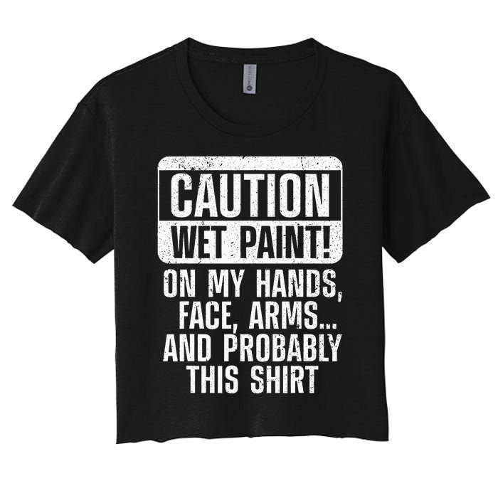 Cool Painter Art Professional Painter Paint Women's Crop Top Tee