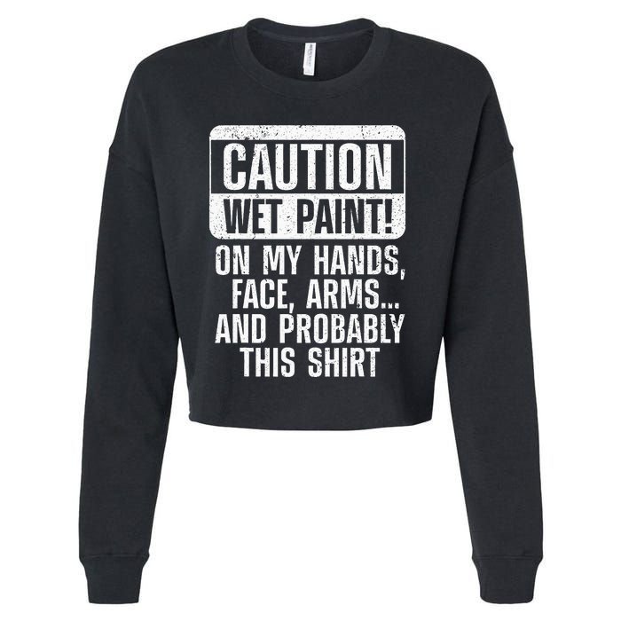 Cool Painter Art Professional Painter Paint Cropped Pullover Crew