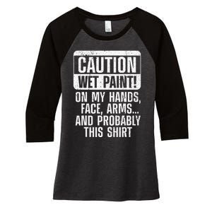 Cool Painter Art Professional Painter Paint Women's Tri-Blend 3/4-Sleeve Raglan Shirt