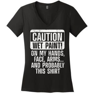 Cool Painter Art Professional Painter Paint Women's V-Neck T-Shirt