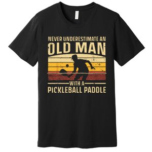 Cool Pickleball Art For Men Women Paddle Pickleball Player Premium T-Shirt